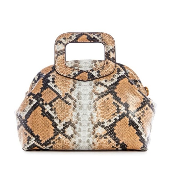 New GUESS Errin Snakeskin Small Frame Satchel - Picture 4 of 10